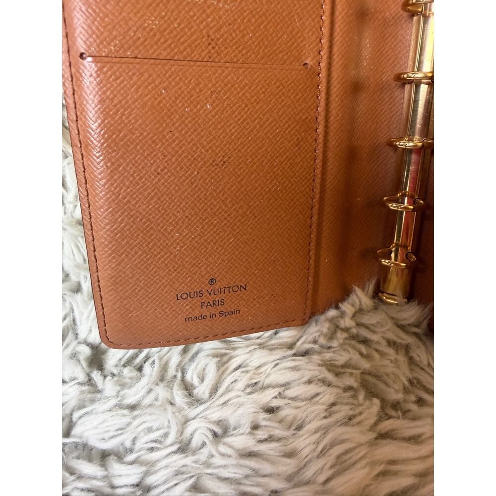 Louis Vuitton Monogram Agenda Small 6-Ring Planner Cover Brown Canvas Authentic - Picture 4 of 13